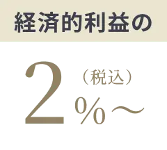 経済的利益の2%～（税込）